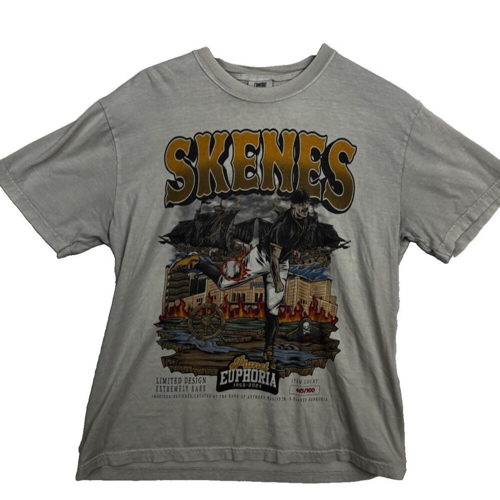 Skenes Planet Euphoria Limited 465/500 Comfort Colors T Shirt Large Baseball